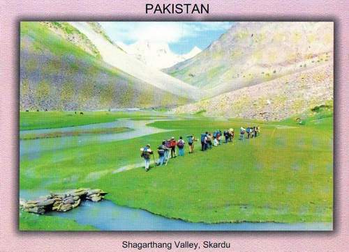 (image for) Pakistan Beautiful Postcard Shagarthang Valley